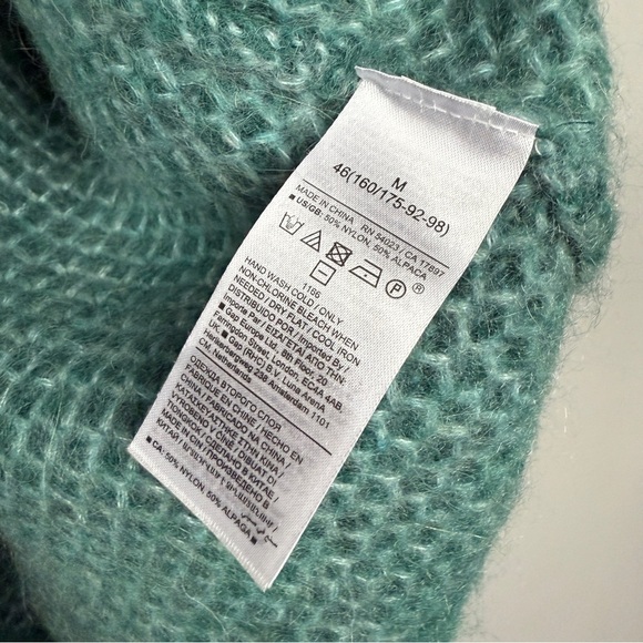 Banana Republic Andi Alpaca Blend Soft Oversized Green Sweater - Picture 6 of 6